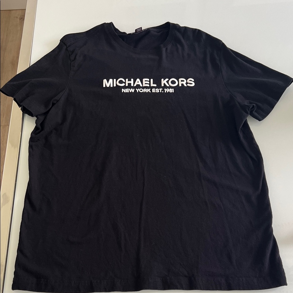 Michael Kors Black T-Shirt with White Text